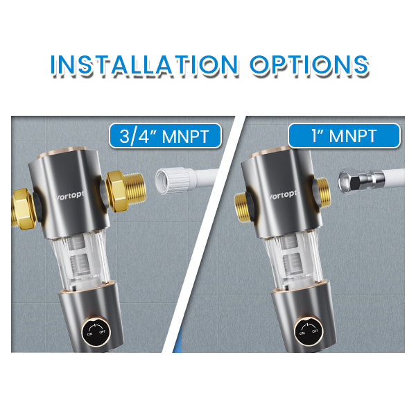 Q50 Sediment Filter for Well Water ,Automatic Backwash System, Spin Down Sediment Filter, Vortopt - Vortopt