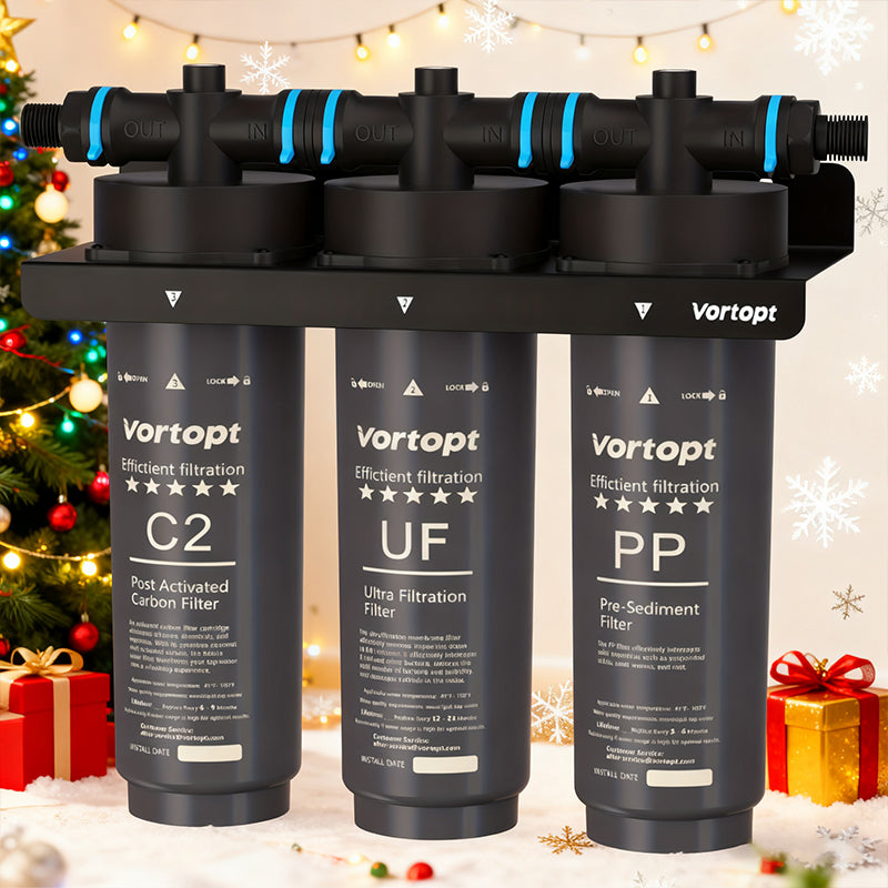 Under Sink Water Filter System,NSF Certificated,3-Stage Filtration,Water Purifier for Kitchen,Reduces PFAS,PFOA/PFOS,Fluoride,Chlorine,Bad Taste & Odo,Drinking Water Filter, Black,F02 3 Filters.