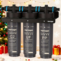 Under Sink Water Filter System,NSF Certificated,3-Stage Filtration,Water Purifier for Kitchen,Reduces PFAS,PFOA/PFOS,Fluoride,Chlorine,Bad Taste & Odo,Drinking Water Filter, Black,F02 3 Filters.