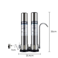 F9 countertop water filtration system utilizes dual-core filtration up to 99.99% chlorine, Vortopt - Vortopt