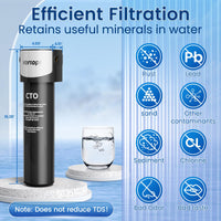 Q5 Under Sink Water Filter System - 19K Gallons NSF/ANSI 42 Certified Water Filtration, Reduces Lead, Chlorine, Bad Taste & Odor - Vortopt