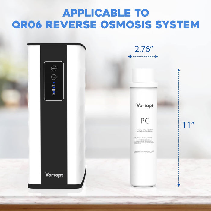 QR06-C2 Replacement Filter for QR06 Reverse Osmosis Water Filtration System, Vortopt - Vortopt