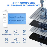QR03 Reverse Osmosis System PCB Replacement Filter Cartridge, 6 to 12 Month Lifetime, 600GPD,Vortopt - Vortopt