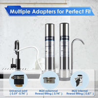 F9 countertop water filtration system utilizes dual-core filtration up to 99.99% chlorine, Vortopt - Vortopt