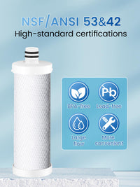 Q9-C1, 19000 Gallons Under Sink Water Filtration System Reduces Lead, Chlorine, Bad Taste & Odor,Vortopt - Vortopt