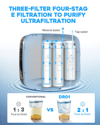 DR1-600GPD Tankless Reverse Osmosis System, Vortopt - Vortopt