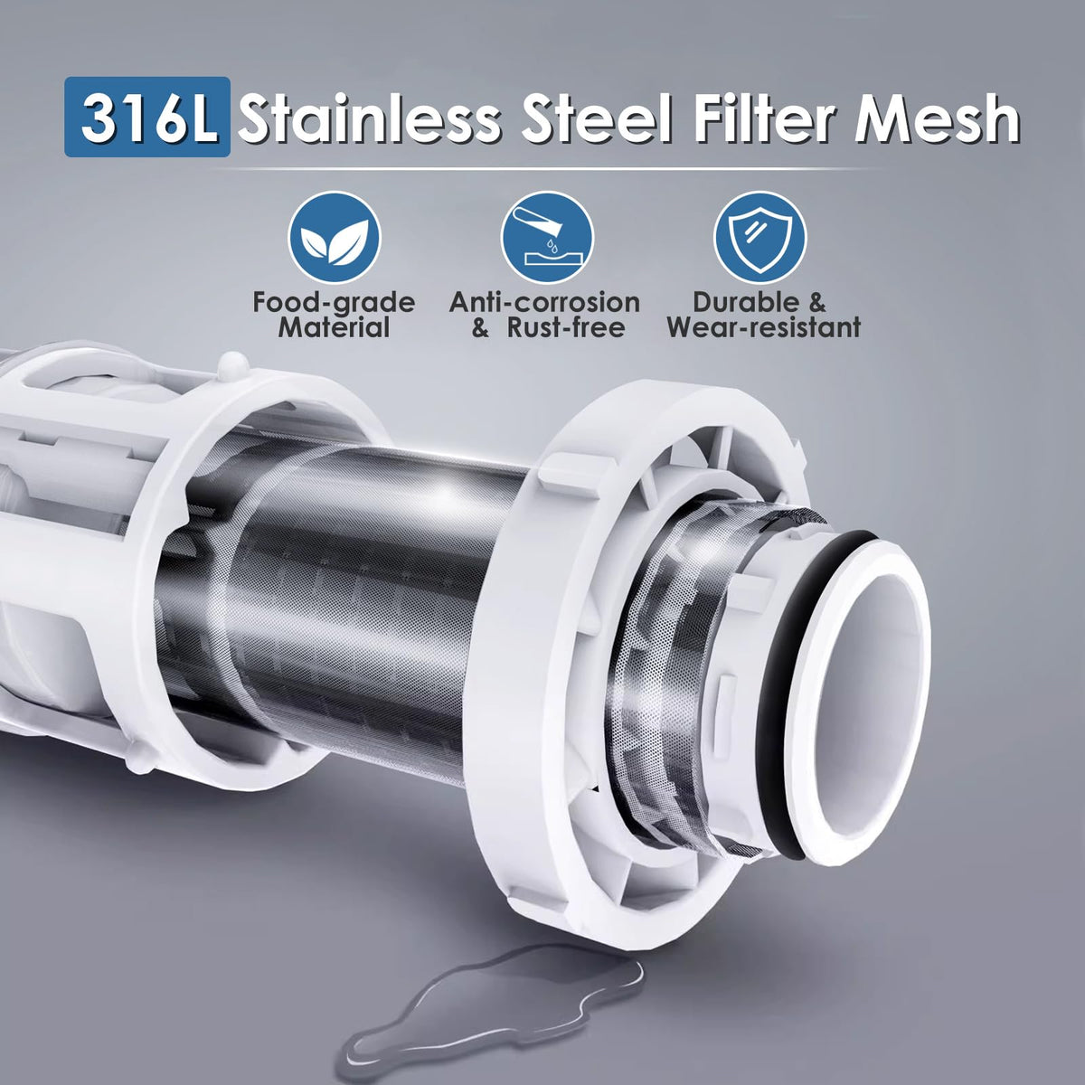 Q50 Sediment Filter for Well Water ,Automatic Backwash System, Spin Down Sediment Filter, Vortopt - Vortopt