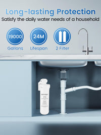 Q9-C1, 19000 Gallons Under Sink Water Filtration System Reduces Lead, Chlorine, Bad Taste & Odor,Vortopt - Vortopt