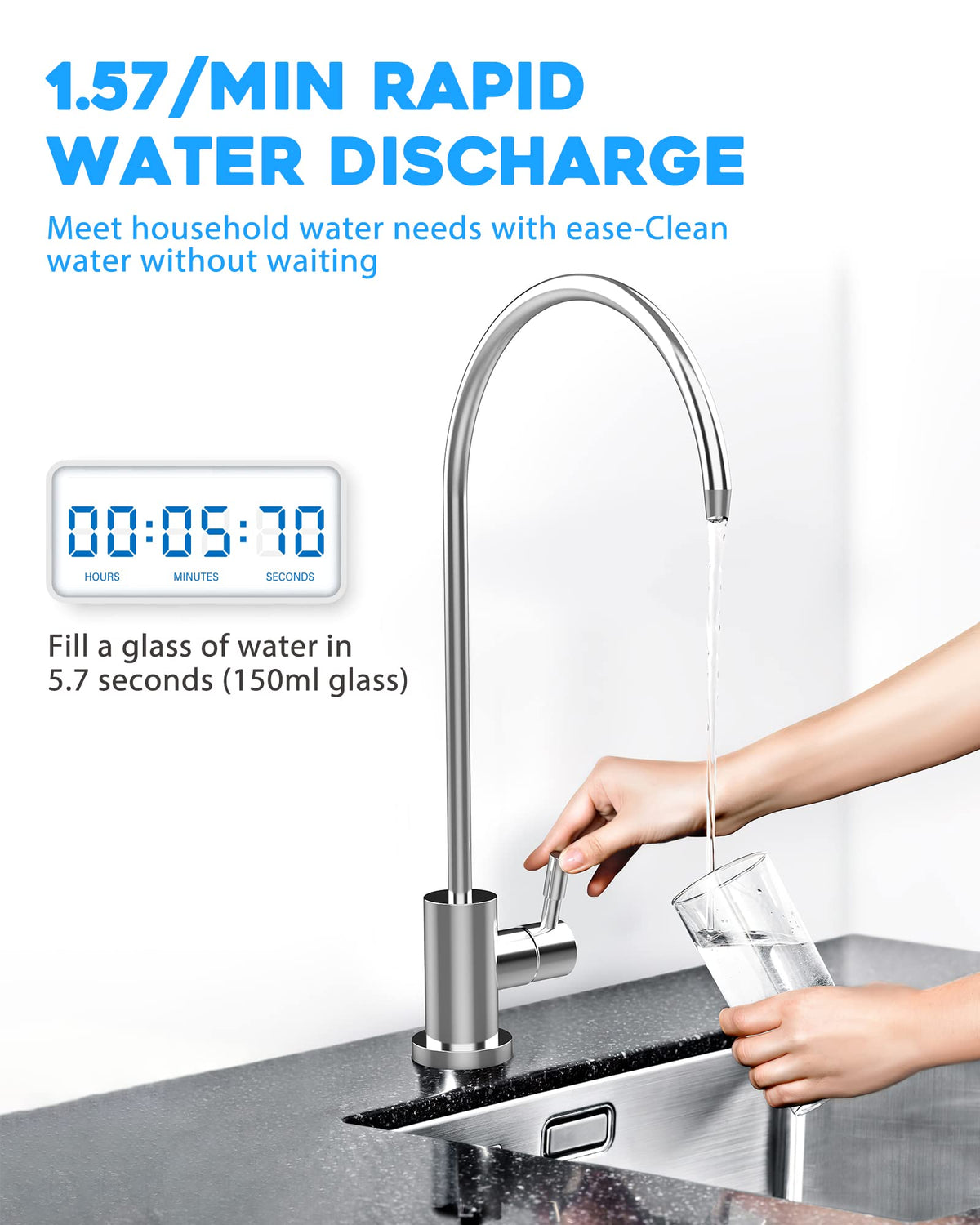 DR1-600GPD Tankless Reverse Osmosis System, Vortopt - Vortopt