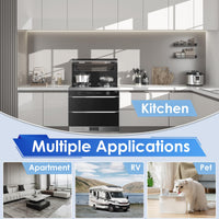 F9 countertop water filtration system utilizes dual-core filtration up to 99.99% chlorine, Vortopt - Vortopt