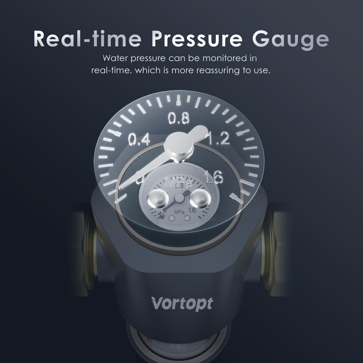 Q50 Sediment Filter for Well Water ,Automatic Backwash System, Spin Down Sediment Filter, Vortopt - Vortopt