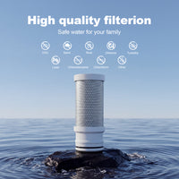 T6-LG 360° Rotating Faucet Water Filter with Blue Light Technology – 400-Gallon Capacity, Reduces 99% Chlorine & Odor, Universal Fit, 3-Month Lif