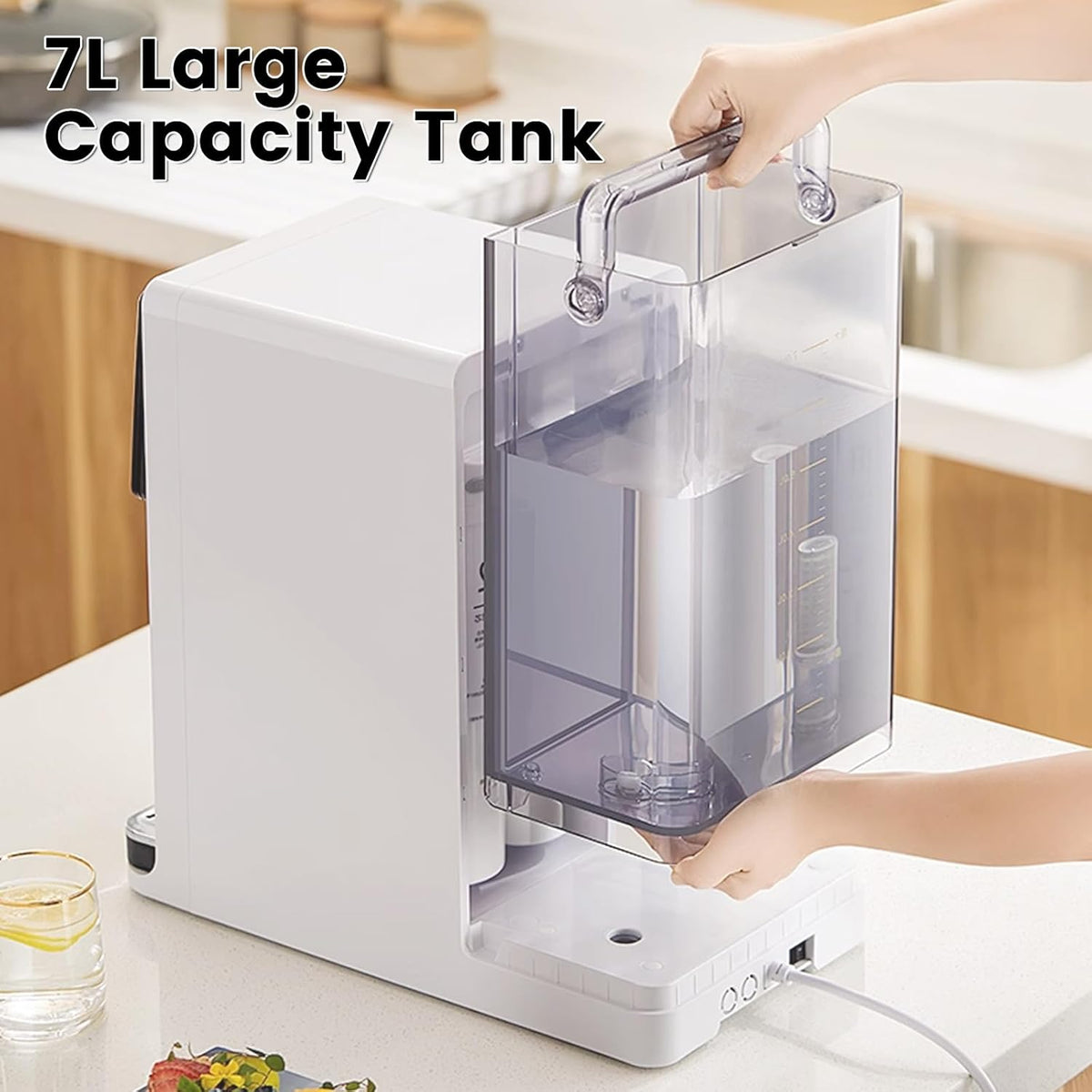 Vortopt Countertop Reverse Osmosis System - 5 Stage Counter Top RO Water Filter, 0.0001um Purification for Drinking, Reduces TDS, Fast Heating Water Dispenser, BPA Free (UR02-US) - Vortopt
