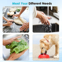 Faucet Filter, NSF Certified, 400 Gallon High Efficiency Water Purification System, Fast 99% Chlorine & Odor Removal, Modern Simple Silver with 1 Water Filter（T1-Silver）