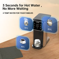 Vortopt Countertop Instant Heat Water Filter Dispenser, NSF Certified Water Filtration Pitcher UR05