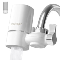 Vortopt T1Faucet Water Filter for Sink, Rapid Flow - 400 Gallons Faucet Mount Water Filtration System for Tap Water