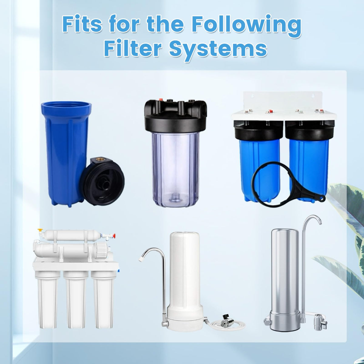 1 Micron 2.5" x 10" Whole House CTO Carbon Sediment Water Filter System-Replacement Cartridge for Any Standard RO Unit-Compatible with Dupont WFPFC8002, WFPFC9001,FXWTC,SCWH-5,4 Pack