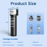 0.01μm Under Sink Water Filter System - NSF/ANSI 42 Certified Water Purifier,19000 Galloons Large Flow Flux,Reduces PFAS,PFOA/PFOS,Chlorine,Bad Odors,Retains Mineral Material,Q5-UF