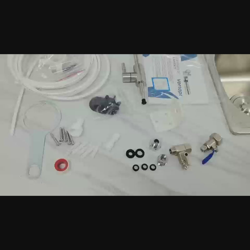 U1 Ultrafiltration 0.01 Micron Under Sink Water Filter - Stainless Steel 5-Stage High Chlorine Reduction Water Filtration System, Vortopt - Vortopt