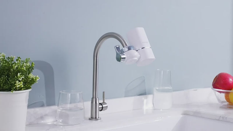 T1 400G Faucet Water Filter for Sink ,400 Gallons Faucet Mount Tap Water Filtration System, Vortopt